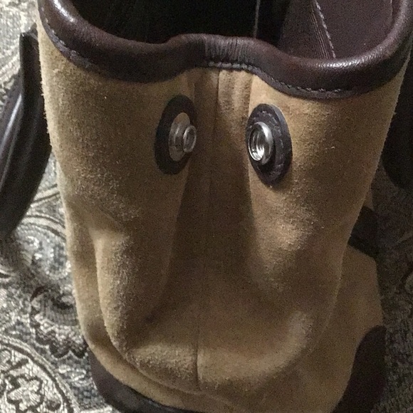 ✨Vintage Retired Coach Hampton✨ #7536 Suede with Leather Trim - Picture 9 of 16